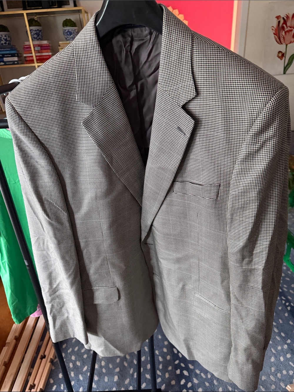 Brooks Brothers Black and White Houndstooth Sport Coat